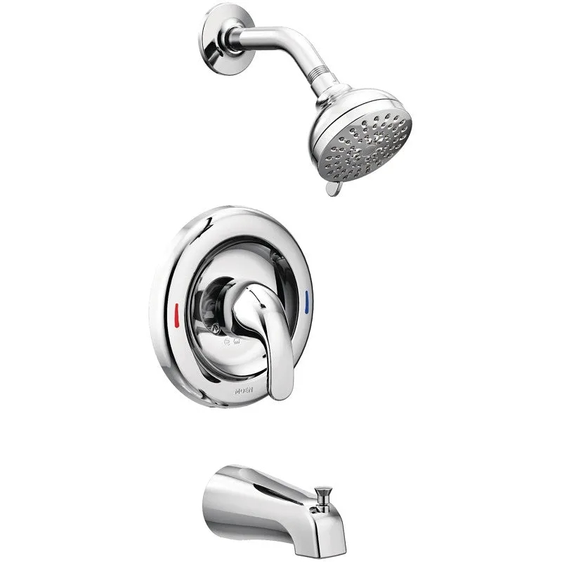 Moen Adler L82694EP Tub and Shower Faucet, Standard Showerhead, 2 gpm Showerhead, 2 Spray Settings, 1-Handle