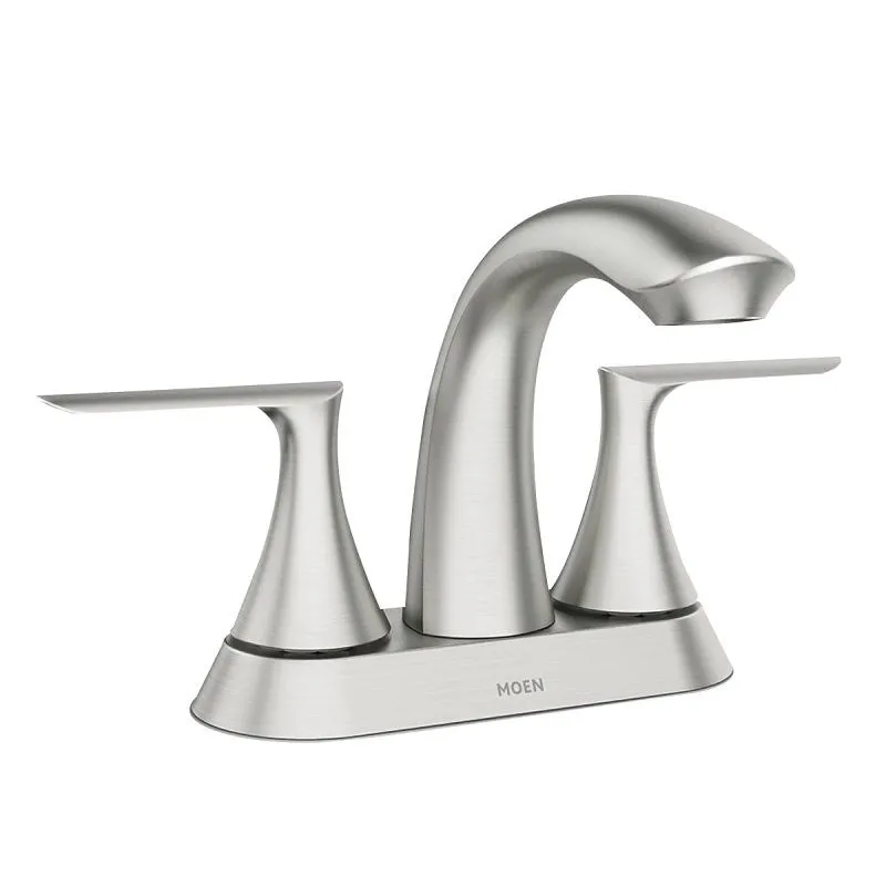 Moen Findlay Series 84515SRN Bathroom Faucet, 1.2 gpm, 2-Handle, 3-Faucet Hole, Metal/Plastic/Stainless Steel
