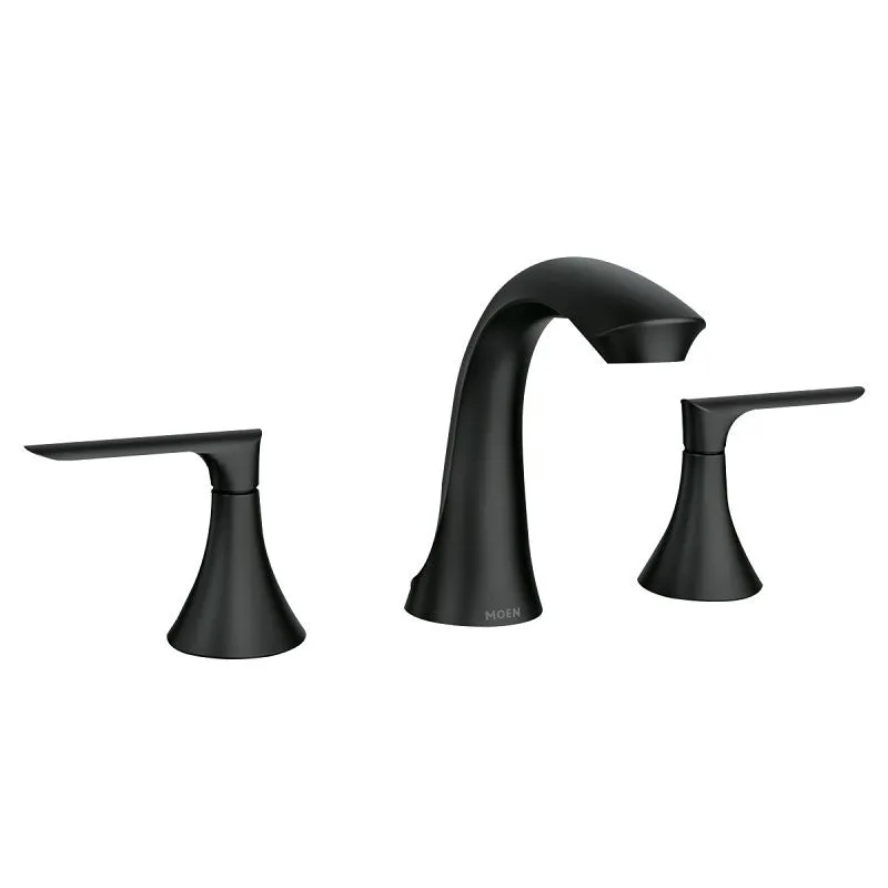 Moen Findlay Series 84517BL Bathroom Faucet, 1.2 gpm, 2-Handle, 3-Faucet Hole, Metal/Stainless Steel, Matte