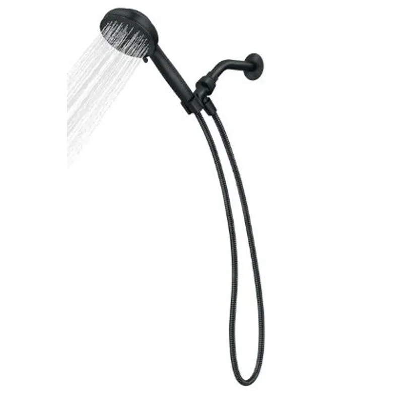 Moen Hydro Energetix Series 200H0BL Handheld Shower, 1/2 in Connection, 1.75 gpm, 8-Spray Function, Plastic