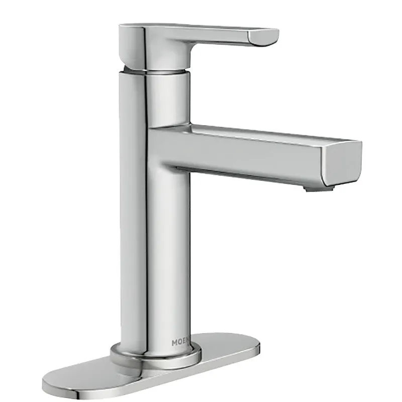 Moen Rinza 84627 Bathroom Faucet, 1.2 gpm, 1-Handle, 1-Faucet Hole, Metal, Chrome, 4 in Faucet Centers