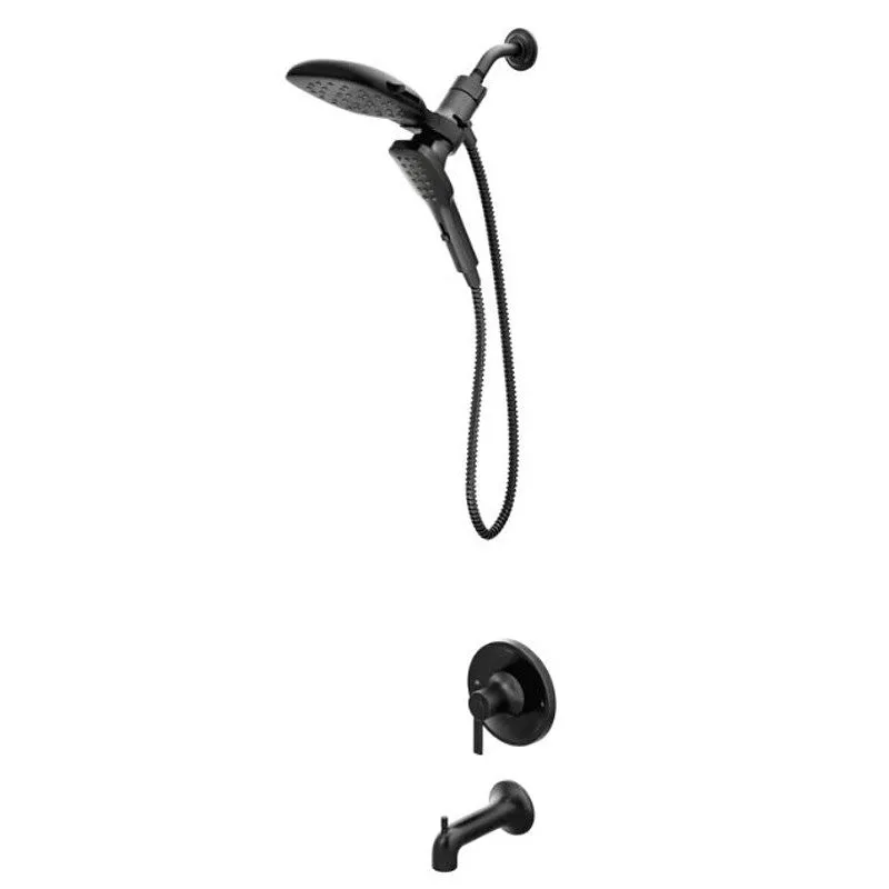 Moen Zyla 82140 Series 82140BL Tub/Shower Faucet, Standard with Handshower Showerhead, 1.75 gpm Showerhead, 1-Handle