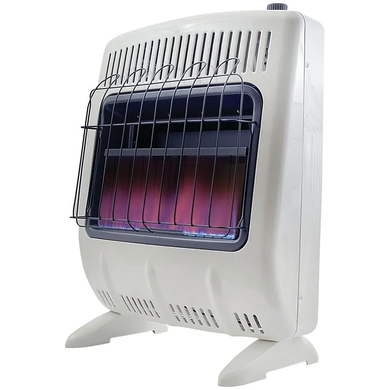 Mr. Heater F299730 Vent-Free Blue Flame Gas Heater, 20 lb Fuel Tank, Propane, 30000 Btu, 750 sq-ft Heating Area
