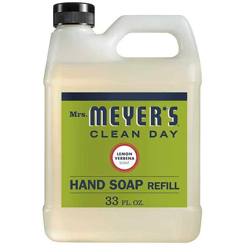 Mrs. Meyer’s 12163 Hand Soap Refill, Liquid, Lemon Verbena, 33 oz Jug