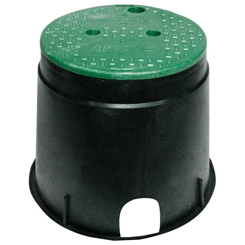 NDS 111BC-AST/111BC Valve Box with Overlapping ICV Cover, 12-7/8 in L, 11-5/8 in H, 2-1/2 x 2-3/4 in Pipe Slots