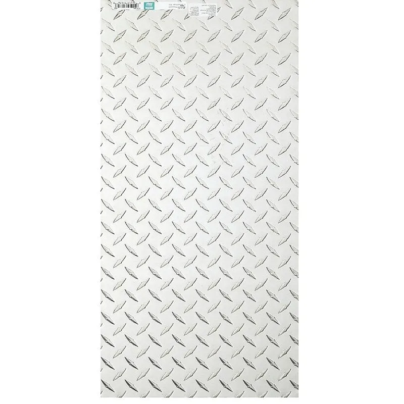 National Hardware 4220BC Series N316-349 Tread Plate, 12 in W, 24 in L, Diamond Tread, Aluminum, Polished (Pack of 2)