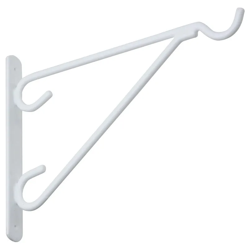 National Hardware V2652 Series N274-654 Outdoor Bracket, 13.07 in L, 10.12 in H, Steel, White (POS)