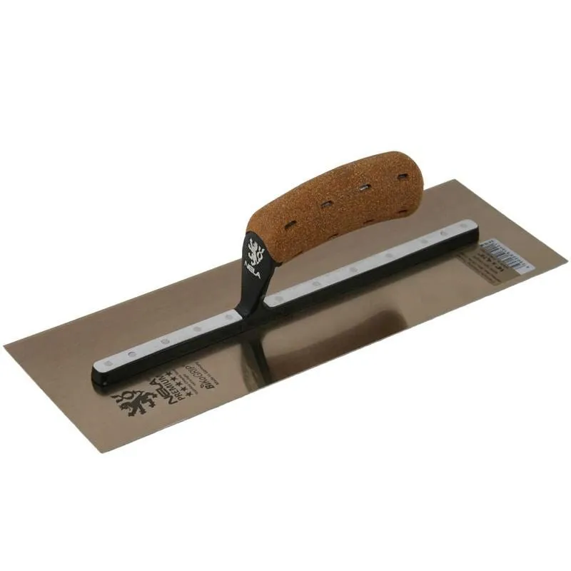 Nela 14″ x 4.75″ Cork Hdl Chrome SS Smoothing Trowel