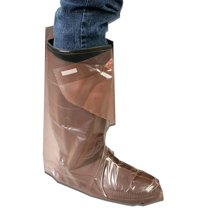 Neogen MaxiBoot MT400-XL Series Disposable Boots, XL, Press-Tab Fastener Closure, Polymer, Dark Brown