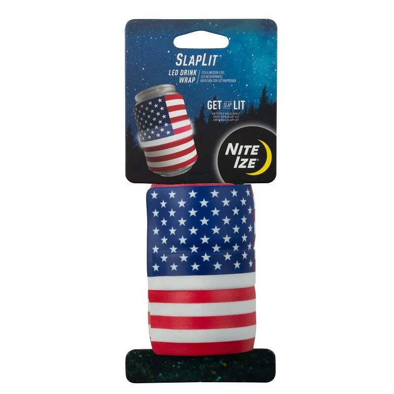 Nite Ize SlapLit SLDW-USA-R3 LED Drink Wrap, Rubber