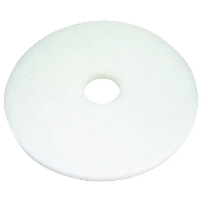 North American Paper 420514 Polishing Pad, White, For: 800 rpm Floor Machines (Pack of 5)