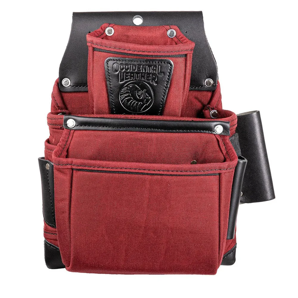 OCCIDENTAL LEATHER R8060 OxyLights 3 Pouch Fastener Bag – Red and Black