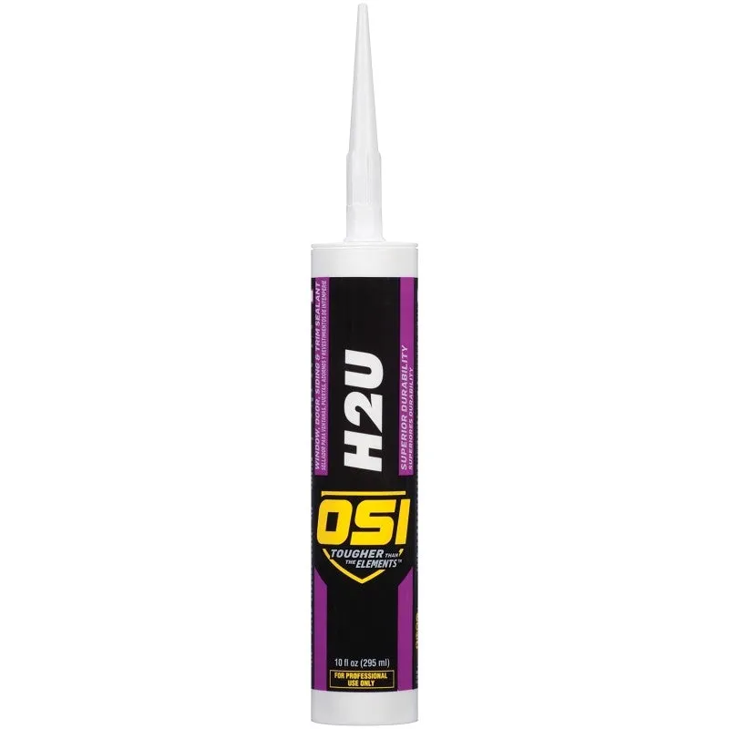 OSI 1256965 Window/Door/Siding Sealant, Clear, 1 to 14 Days Curing, >40 deg F, 10 fl-oz Cartridge (Pack of 12)