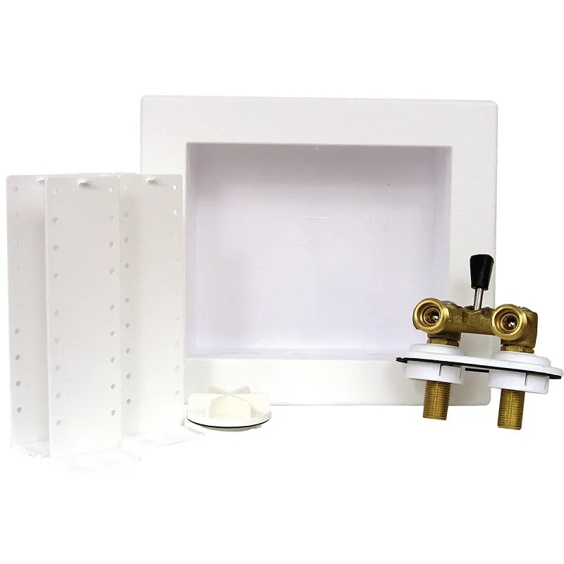 Oatey 38568 Washing Machine Outlet Box, Polystyrene, Single Lever Valve