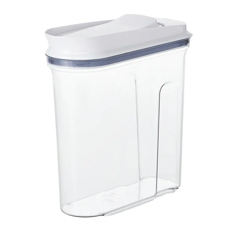 Oxo 11114000 Cereal Dispenser, 3.4 qt Capacity, Plastic/Silicone, Clear, 10.2 in L, 4.3 in W, 10-1/2 in H