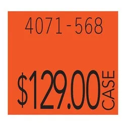 PRICING LABEL RED 3/4 X 5/8IN