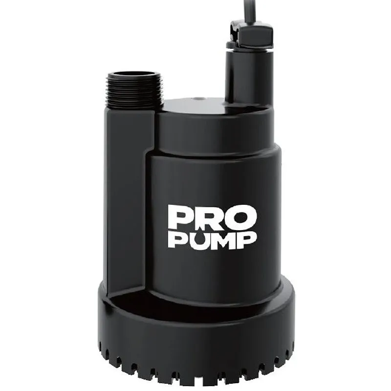 PROPUMP UT02501 Compact Utility Pump, 1-Phase, 2.3 A, 115 V, 1/4 hp, 1 in Outlet, 28 ft Max Head, 1500 gph