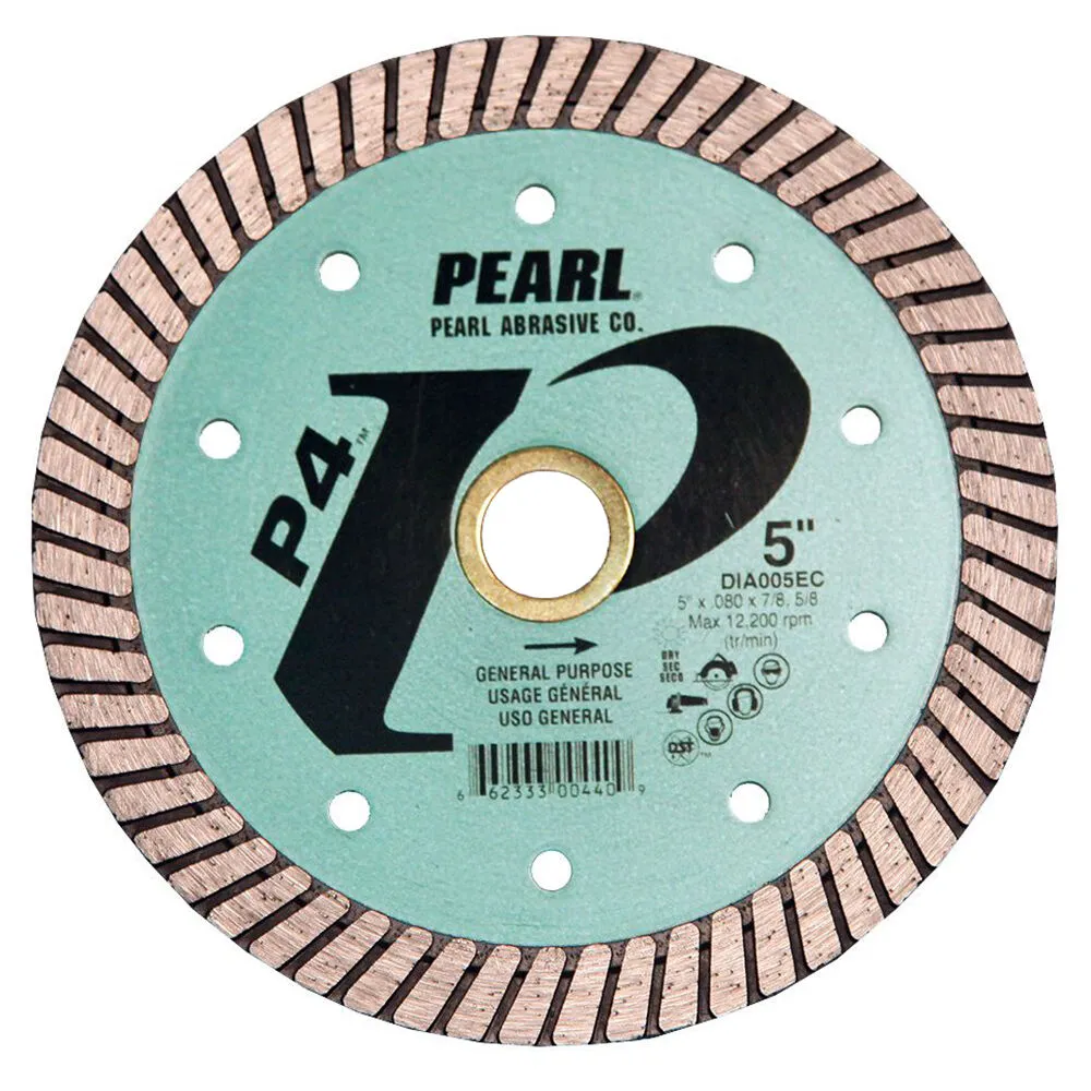 Pearl Abrasive P4 General Purpose Flat Core Turbo Blade – 5″
