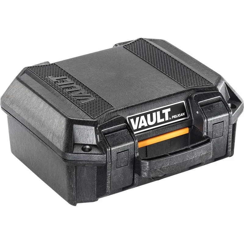 Pelican International VCV100-0020BLK Small Pistol Case, Polyethylene, Black, Hasp Lock