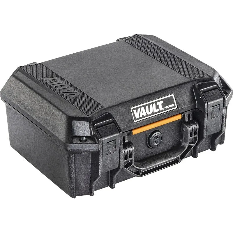 Pelican International VCV200-0020BLK Medium Pistol Case, Polyethylene, Black, Hasp Lock