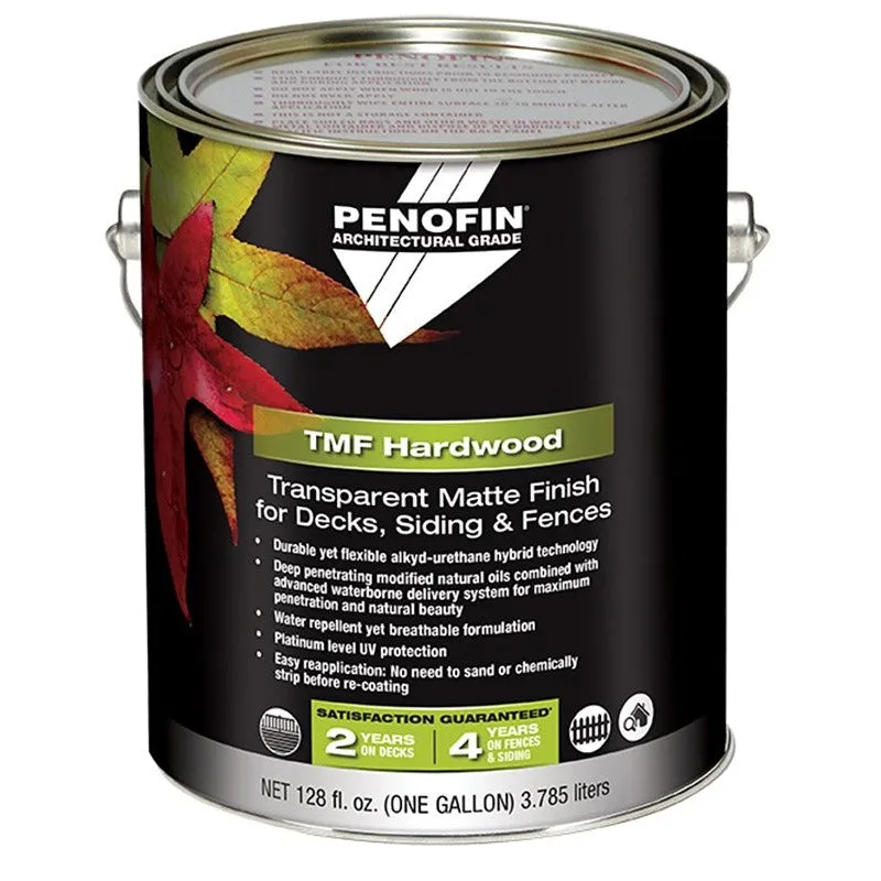 Penofin FAHNMGA Transparent Hardwood Coating, Matte, Natural, Liquid, 1 gal, Can (Pack of 4)