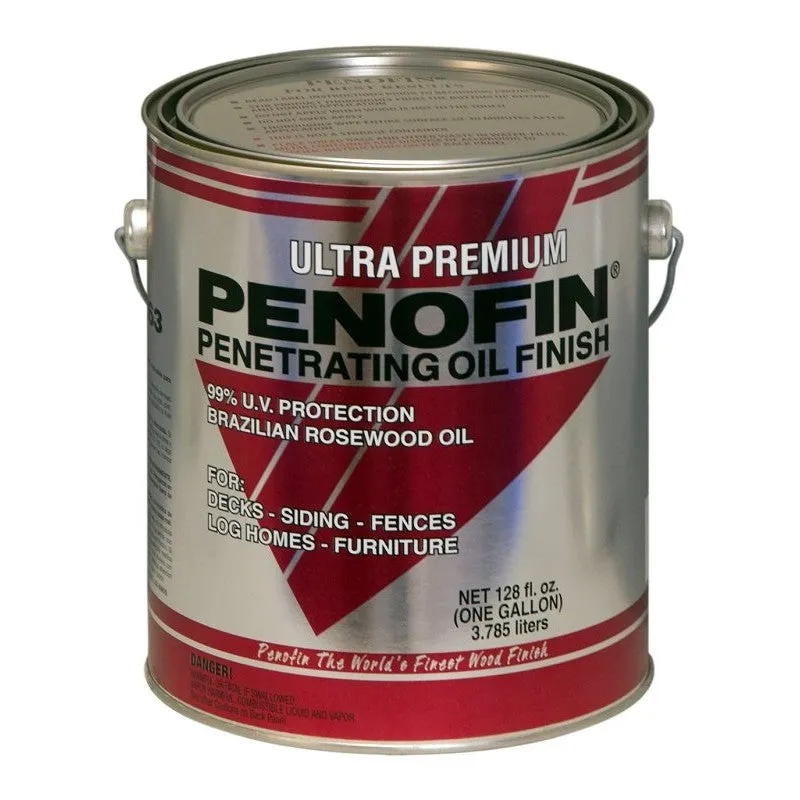 Penofin Red Label Series F5MHIGA Ultra-Premium Stain, Transparent, Hickory, Liquid, 1 gal Can (Pack of 4)