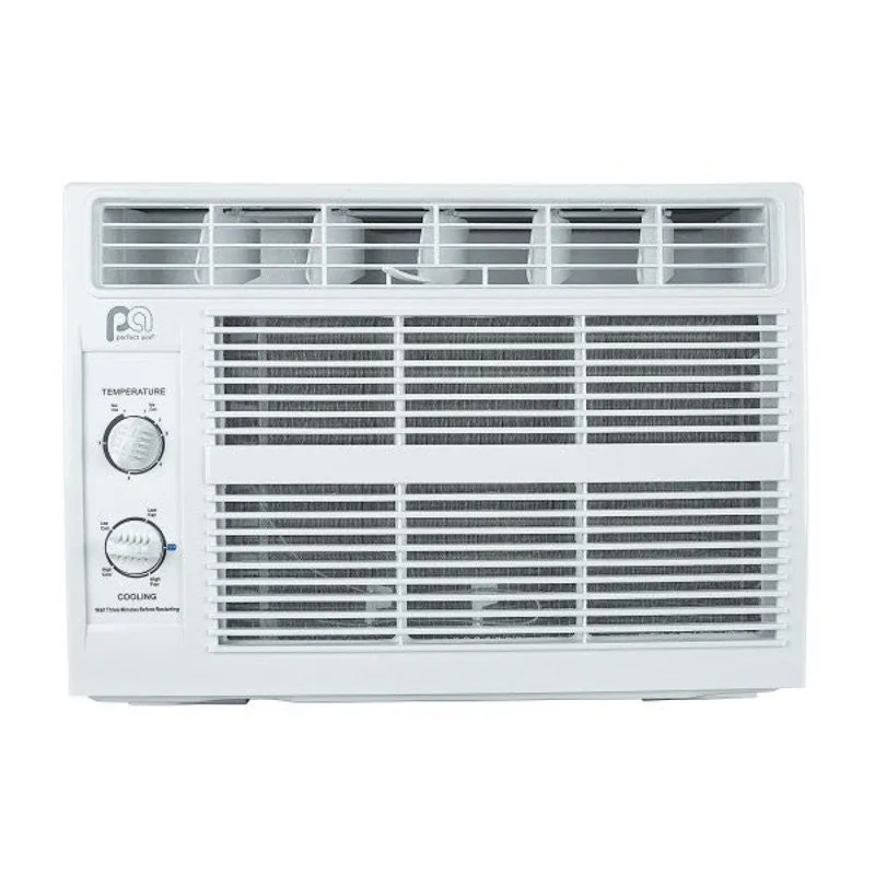 Perfect Aire 5PMC5000 Air Conditioner, 115 V, 5000 Btu Cooling, 100 to 150 sq-ft Coverage Area, Mechanical Control