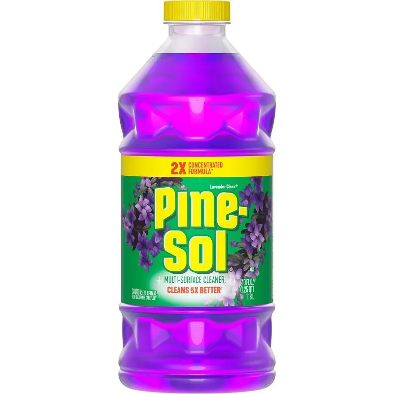 Pine-Sol 10041294601662 Multi-Surface Cleaner and Disinfectant, 40 oz, Bottle, Liquid, Lavender Clean (Pack of 8)