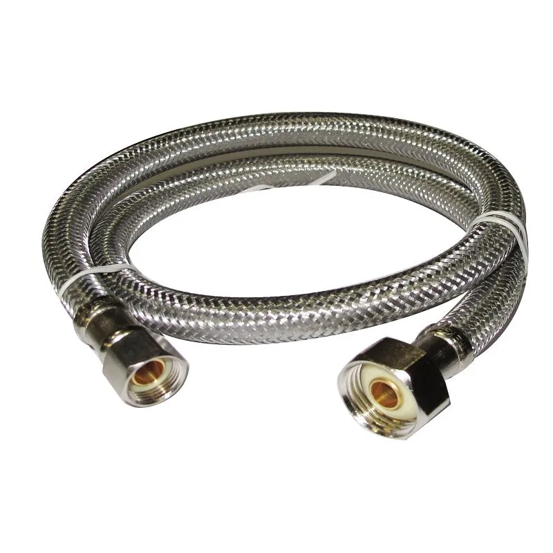 Plumb Pak EZ Series PP27148 Sink Supply Tube, 3/8 in Inlet, Compression Inlet, 1/2 in Outlet, IP Outlet, 48 in L