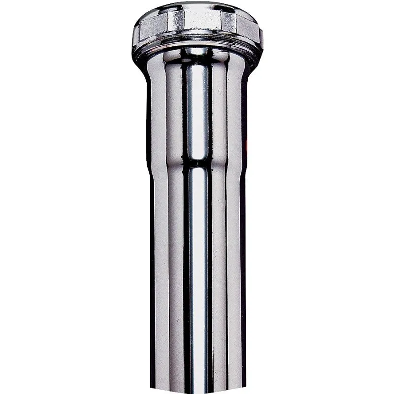 Plumb Pak PP12-12CP Pipe Extension Tube, 1-1/4 in, 12 in L, Slip-Joint, Brass