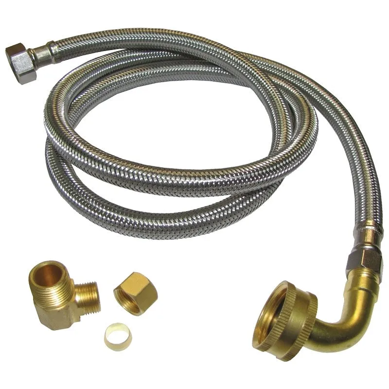 Plumb Pak PP23834 Dishwasher Connector, 3/8 in, Stainless Steel