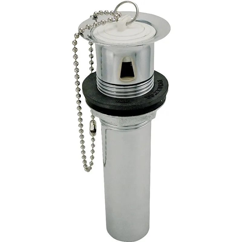 Plumb Pak PP3112PC Lavatory Plug, 1-1/4 in Dia x 12 in L Dimensions, Pop-Out, Brass, Chrome