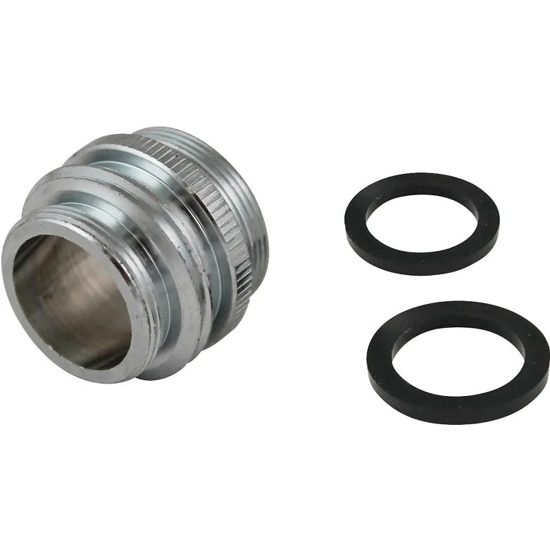 Plumb Pak PP800-60LF Faucet Aerator Adapter, 15/16-27 x 55/64-27 x 3/4 in in, Male x Female x MHT, Chrome Plated