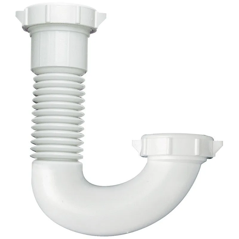 Plumb Pak PP812-50 J-Bend, 1-1/2, 1/2 x 1-1/4 in, Slip, Plastic