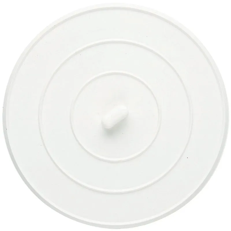 Plumb Pak PP820-14 Sink Stopper, Flat Suction, Rubber, White, Polished Chrome, For: Sink, Shower or Tub (Pack of 6)