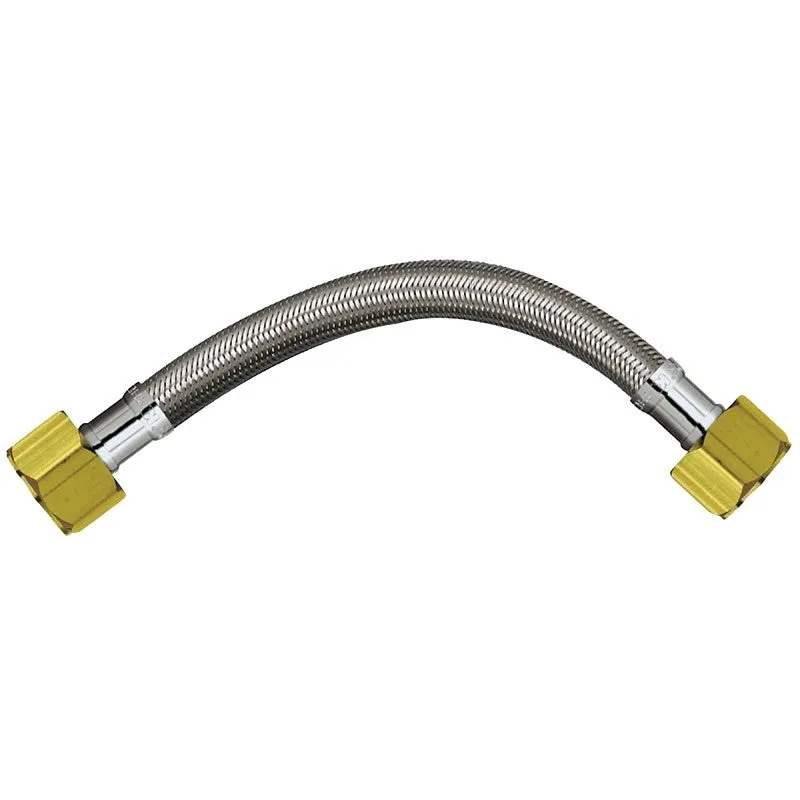 Plumb Pak PP888-4LF Water Heater Connector, 3/4 in, FIP, Stainless Steel, 24 in L