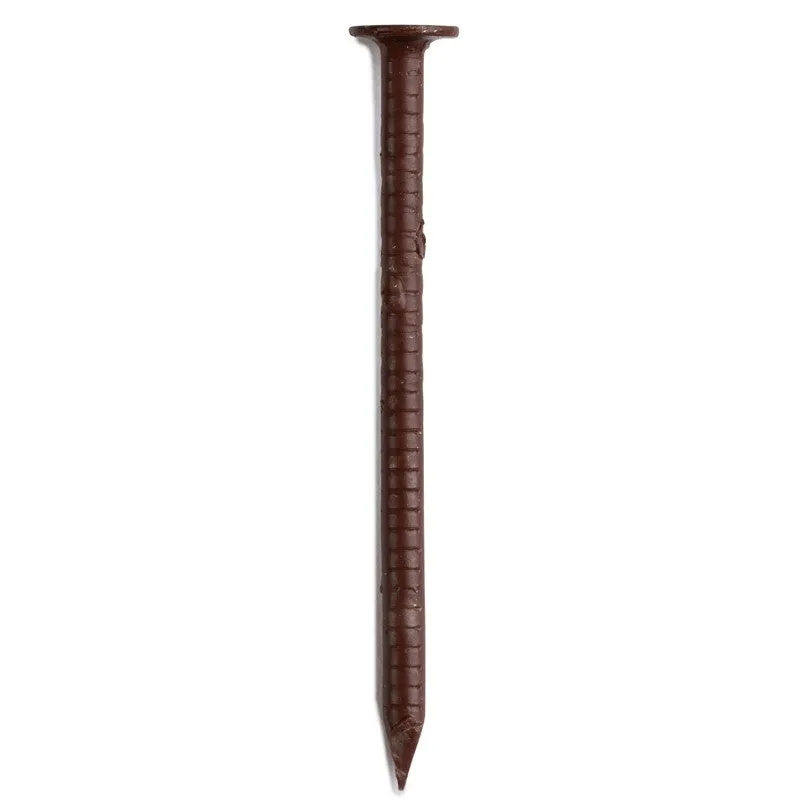 ProFIT 0252078 Trim Nail, 1-1/4 in L, 304 Stainless Steel, Flat Head, Smooth Shank, Brown, 1 lb