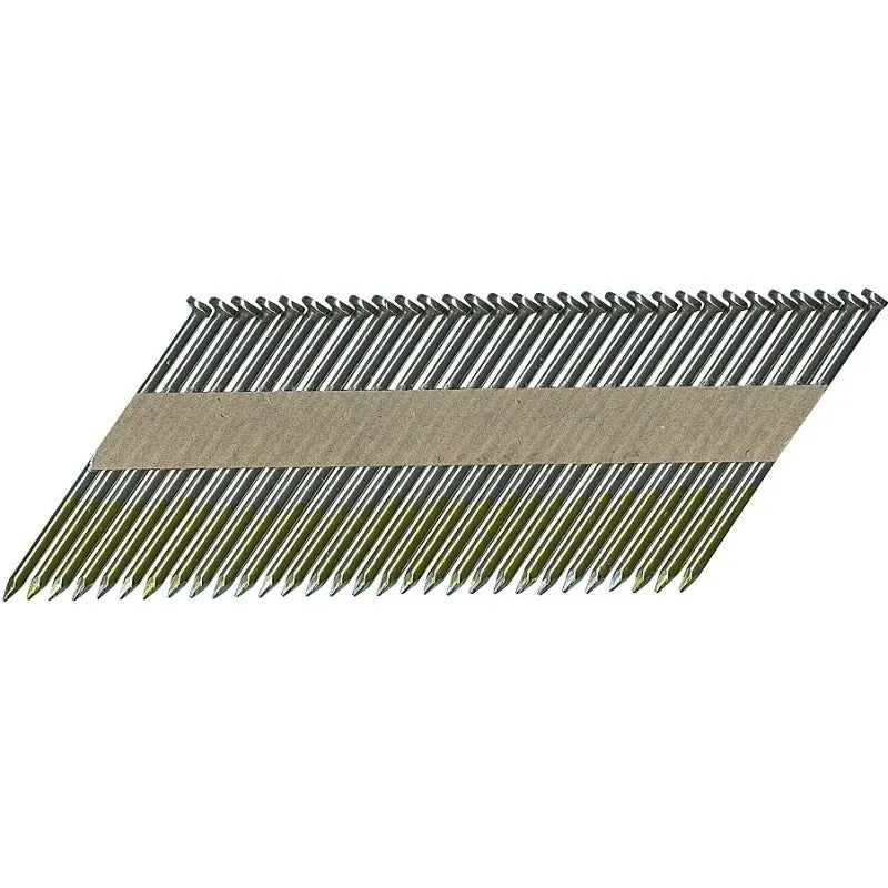 ProFIT 0600270 Series Framing Nail, Paper Tape Collation, 3 in L, 10-1/4 Gauge, Steel, Bright, Round Head, Smooth Shank
