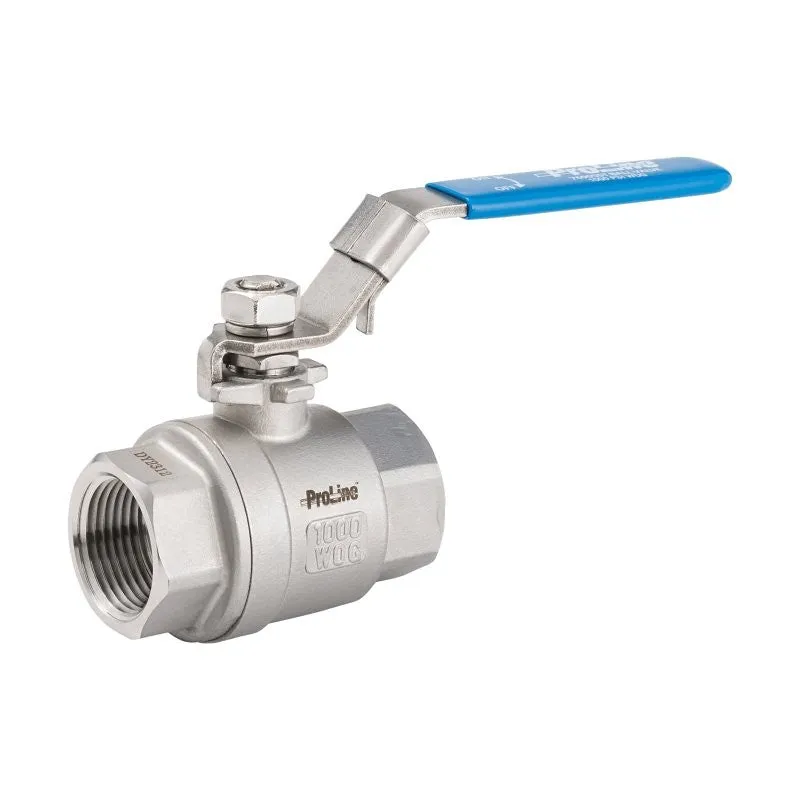 ProLine Series 7690SST Series 107-715SS Ball Valve with Locking Handle, 1 in Connection, FIP, 600 to 1000 psi Pressure