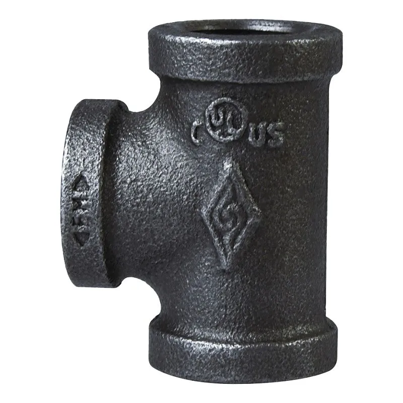 ProSource 11A-1 1/2B Pipe Tee, 1-1/2 in, Threaded, Malleable Iron, SCH 40 Schedule, 300 PSI Pressure