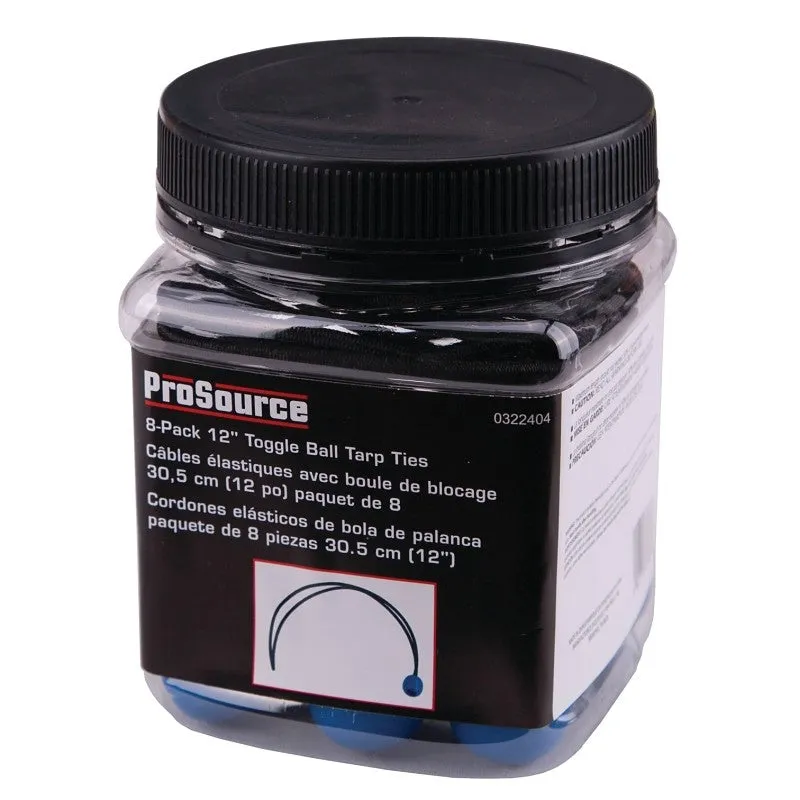 ProSource FH4031 Canopy Tarp Tie, Heavy-Duty, Plastic/Rubber, Black/Blue (Pack of 12)