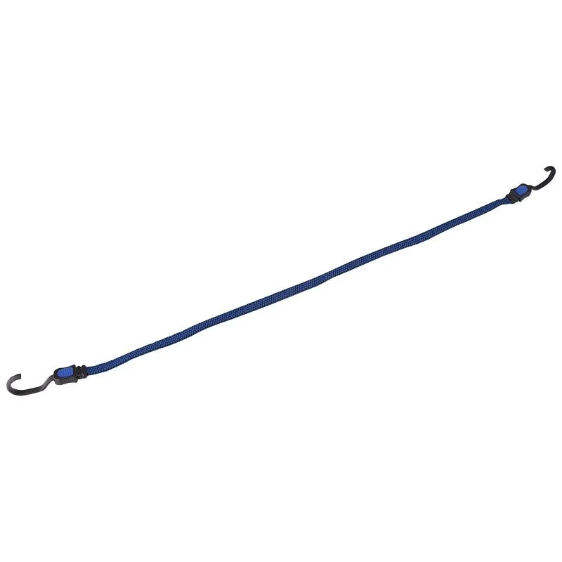 ProSource FH92106-4 Stretch Cord, 17 mm Dia, 36 in L, Polypropylene, Blue, Hook End (Pack of 10)