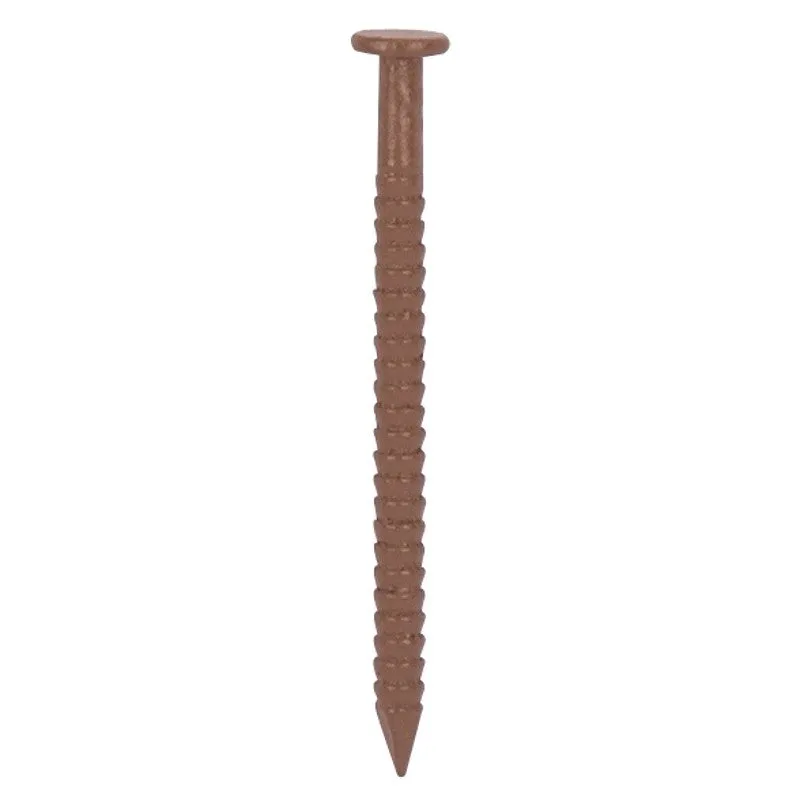 ProSource NTP-072-PS Panel Nail, 16D, 1 in L, Steel, Painted, Flat Head, Ring Shank, Brown, 171 lb (Pack of 5)