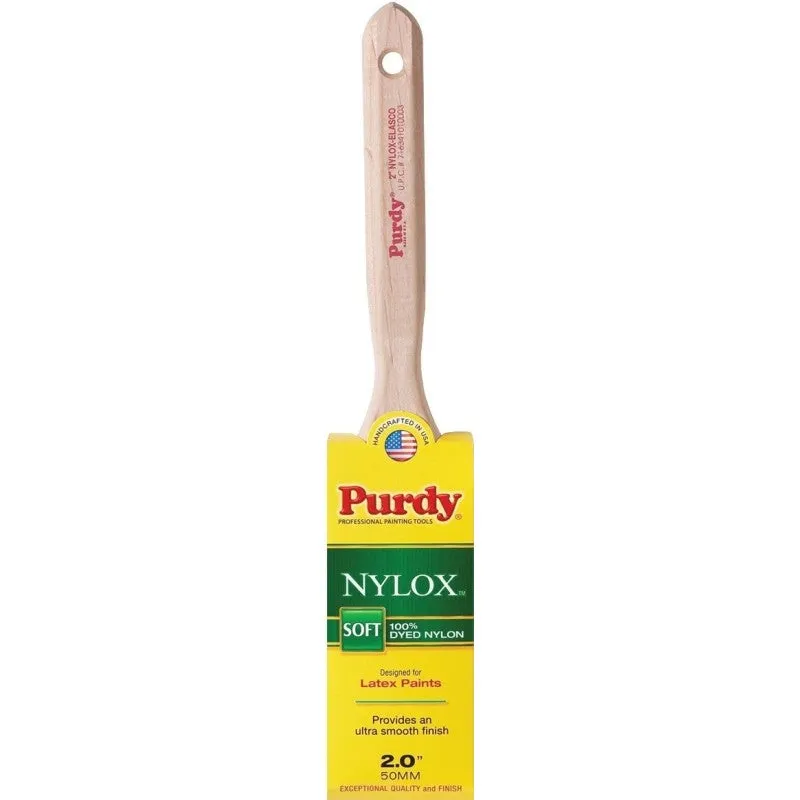 Purdy 100220 Trim Brush, Hardwood Handle, 2 in W, Nylon Bristle, Fluted Handle