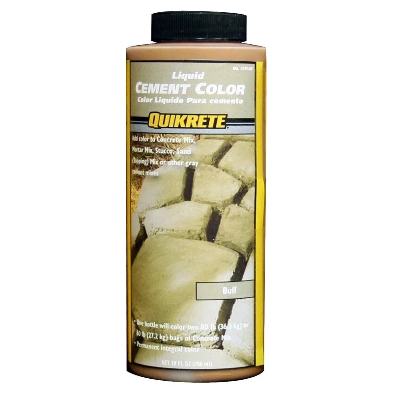 Quikrete 131702 Cement Colorant, Buff, Liquid, 10 oz Bottle
