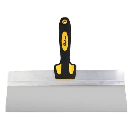 RICHARD RUB-RW-12-AS 12 IN. ERGO-GRIP STAINLESS STEEL TAPING KNIFE, PRESS-PUNCHED (Stainless Steel, Painter’s Handle)