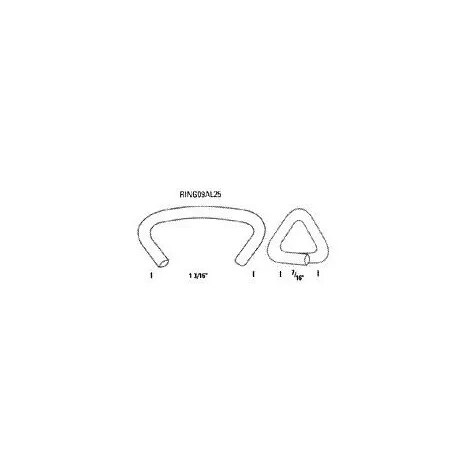RING09AL25 Bostitch 9 Gauge 1-3/16″ Aluminum D Ring Blunt Tip, Box Count: 2500