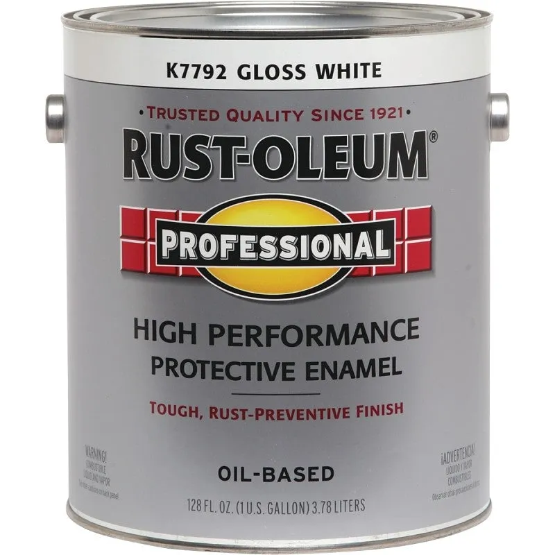 RUST-OLEUM PROFESSIONAL K7792402 Protective Enamel, Gloss, White, 1 gal Can (Pack of 2)