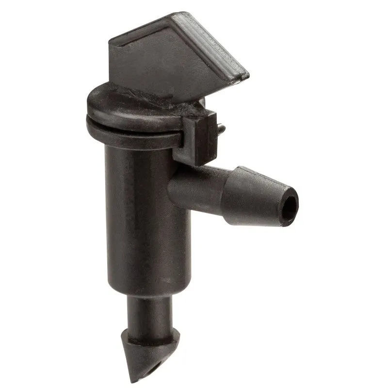 Rain Bird FE10-25SX Dripper Emitter, Flag Style, 1/4, 1/2 in Connection, Barb, Drip, 1 gph, Plastic, Black