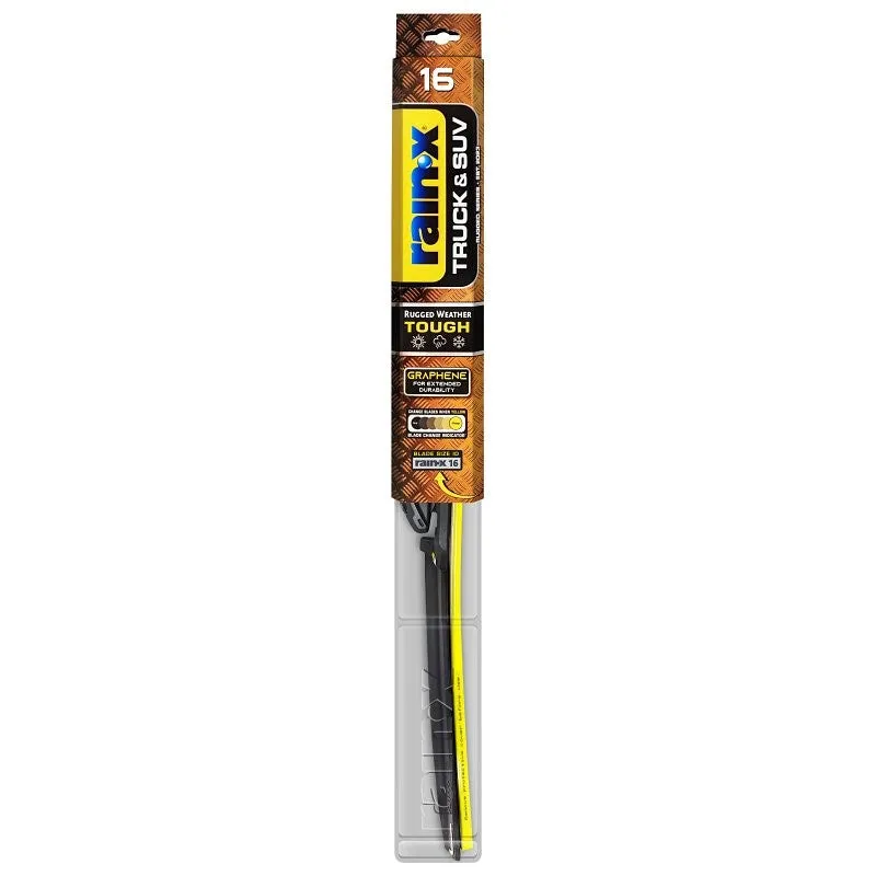 Rain-X Truck & SUV 870216 Wiper Blade, Beam Blade, 16 in L Blade, Synthetic Rubber